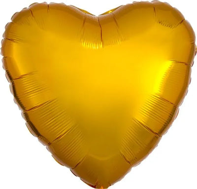 Heart Gold Foil Balloon 19"