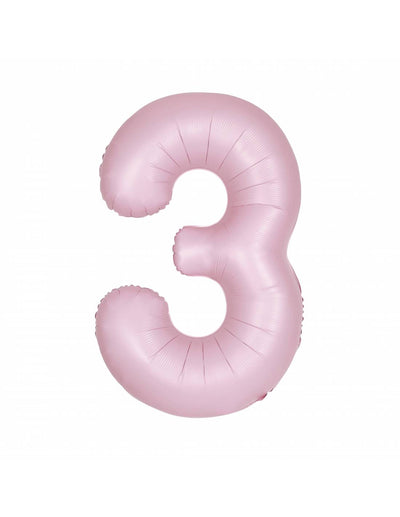Number #3 Supershape Balloon 34" Pastel Pink