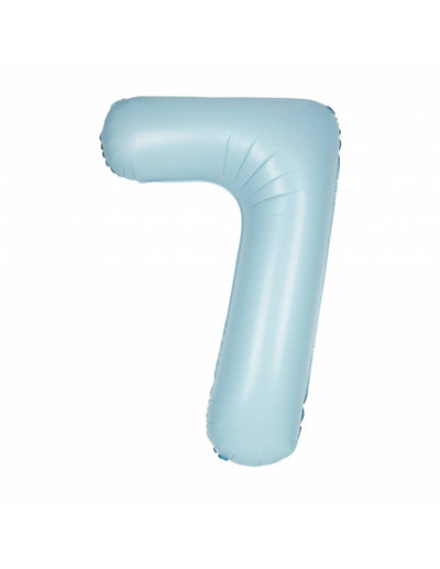 Number #7 Supershape Balloon 34" Pastel Blue