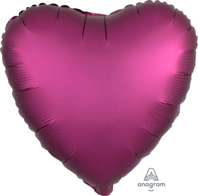 Heart Pomegranate Satin Foil Balloon 19"