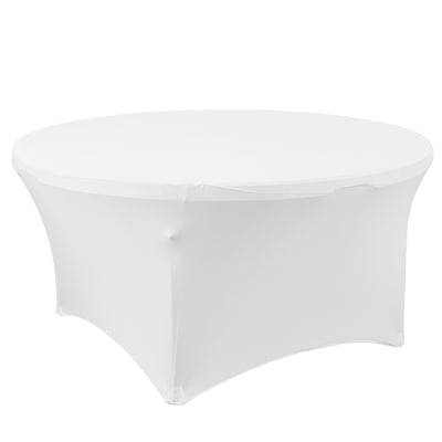 Mantel Spandex 60" Mesa Circular - Blanco