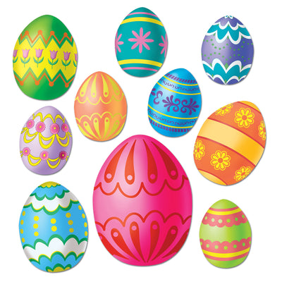 Easter Egg Cutouts (x10)