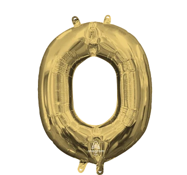 Mini Globo Letra  O Oro Blanco