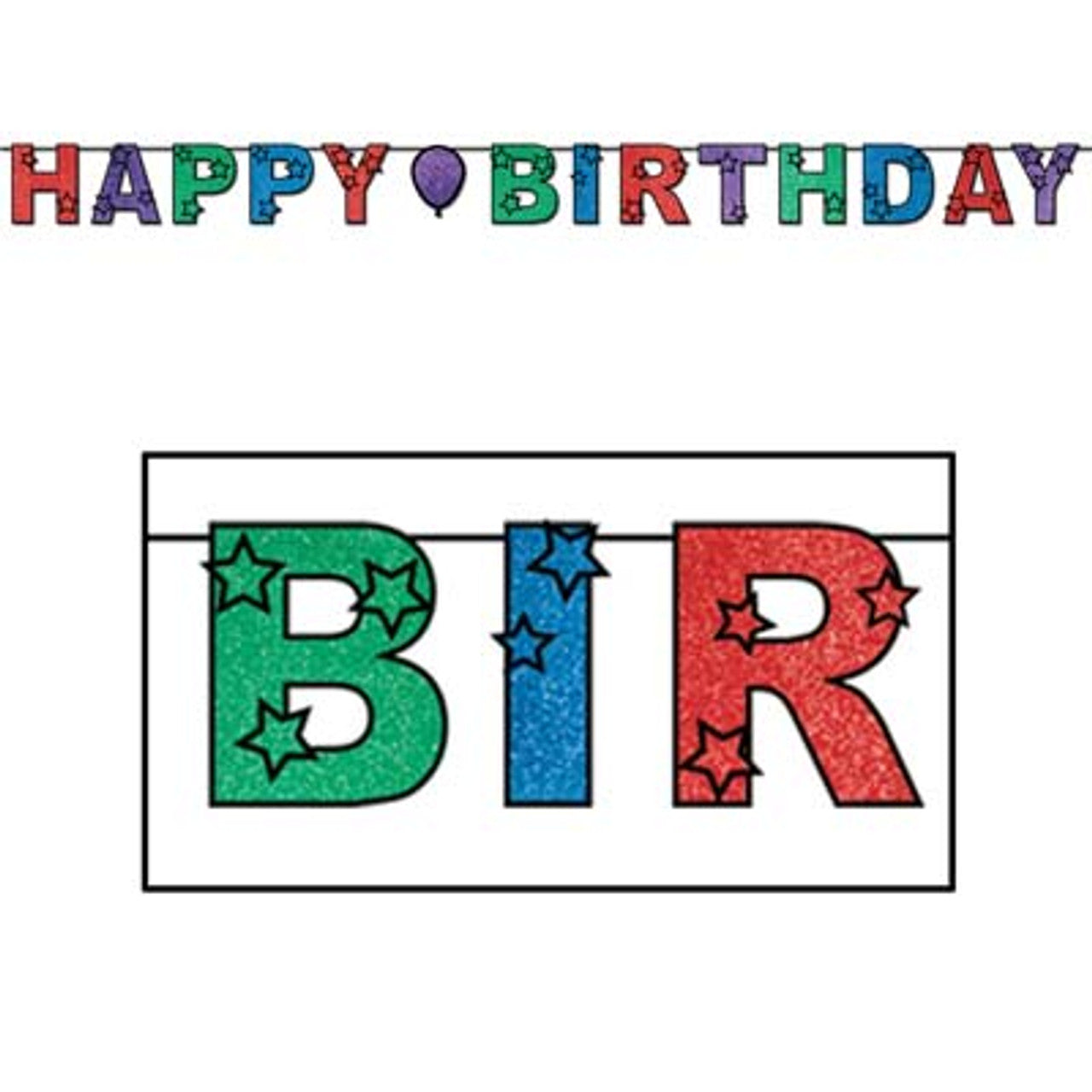 Guirnalda Feliz Cumpleaños Brillante