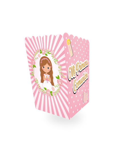 CAJA CRISPETERA X 6 UD PRIMERA COMUNION NIÑA