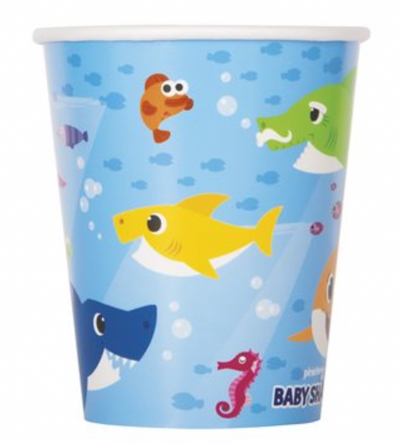 Baby Shark Paper Cups 8ct 9oz