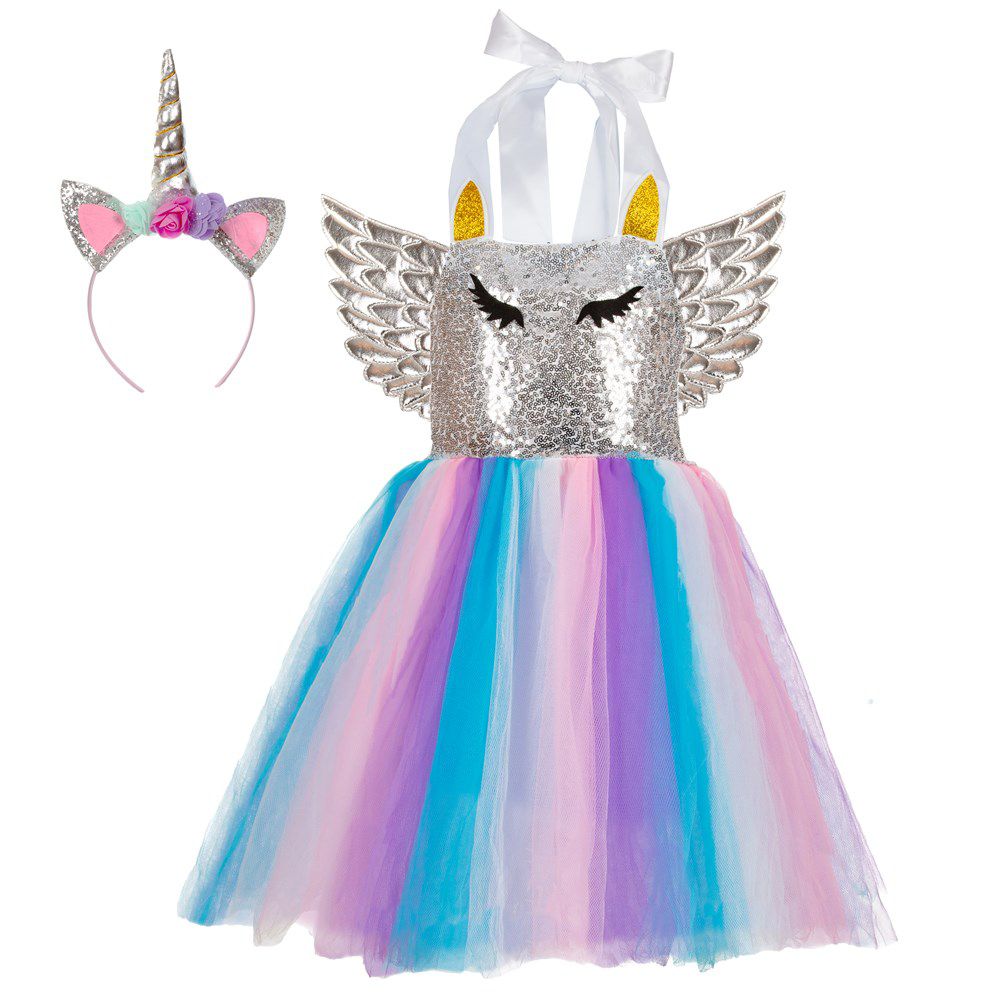 Vestido Disfraz Unicornio Niña 4-6