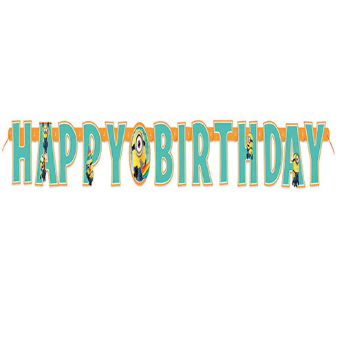 Guirnalda Banner Despicable Me Minions Feliz Cumpleaños