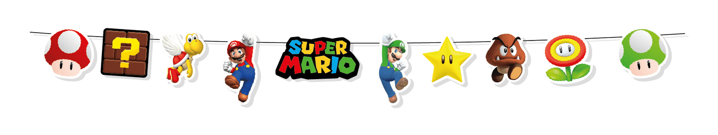 Mario Bros Banderin Figuras (x1u)