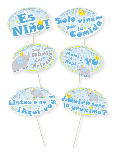 PIN SELFIE X6 UD BABY SHOWER NIÑO