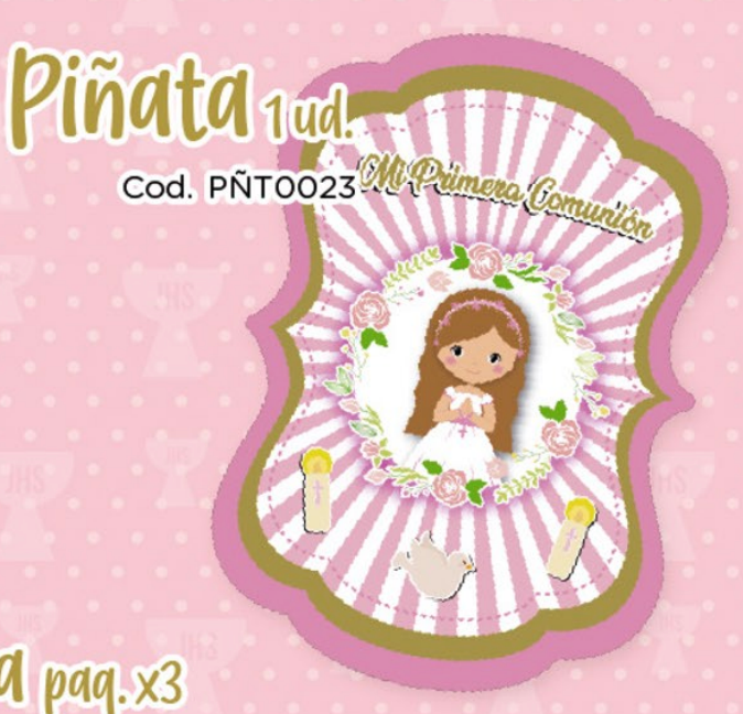 PIÑATA PRIMERA COMUNION NIÑA ESTAMPADO