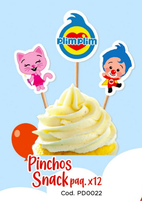 Palillos Decoradores Payaso Plim Plim (x12u)