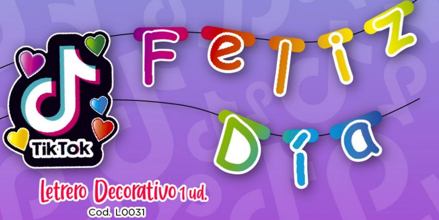 LETRERO FELIZ DIA TIKTOK