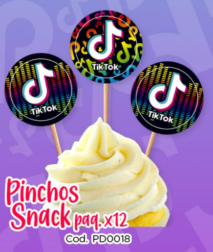 PALILLOS DECORADORES CUPCAKE X12 UD TIKTOK