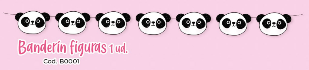 BANDERIN CARAS PANDA NIÑA