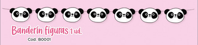 BANDERIN CARAS PANDA NIÑA