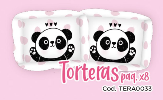 TORTERA X8 UD PANDA NIÑA