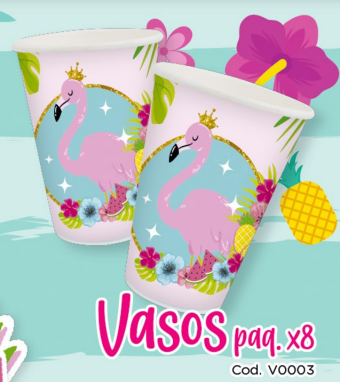 Vasos Aloha 9oz (x8u)