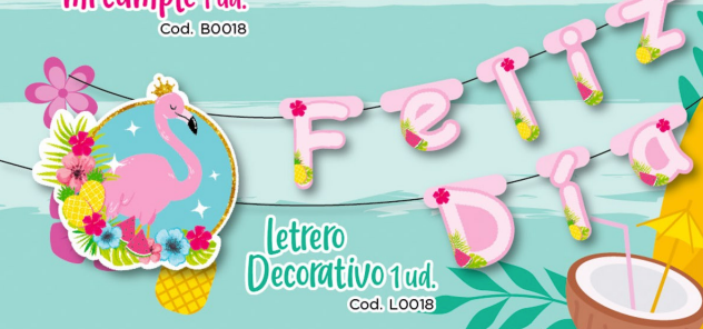 Letrero "Feliz Día" Aloha Nuevo (x1u)