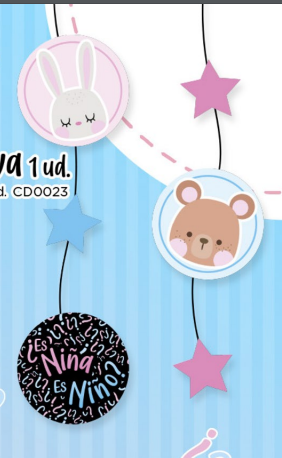 Cadeneta Decorativa Gender Reveal