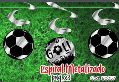 ESPIRAL METALIZADO X3 UD FUTBOL
