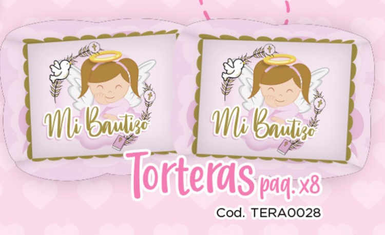 TORTERA X8 UD MI BAUTIZO NIÑA