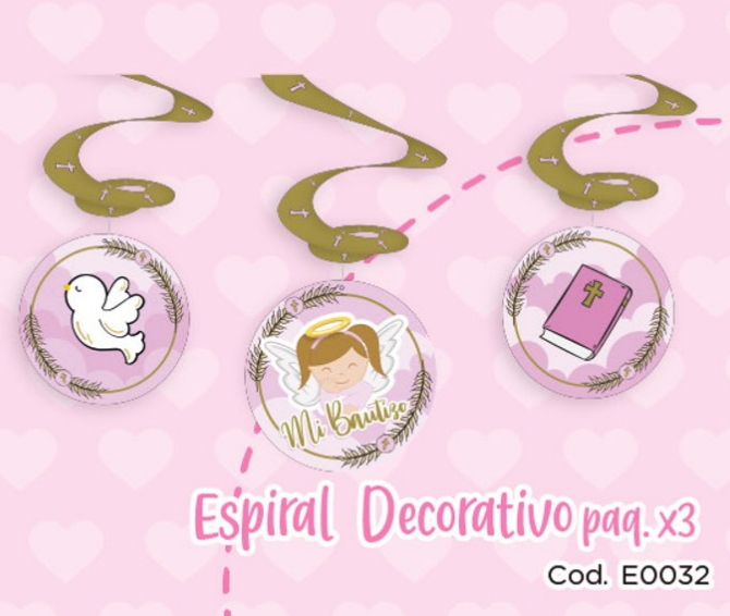 Espirales Mi Bautizo - Niña