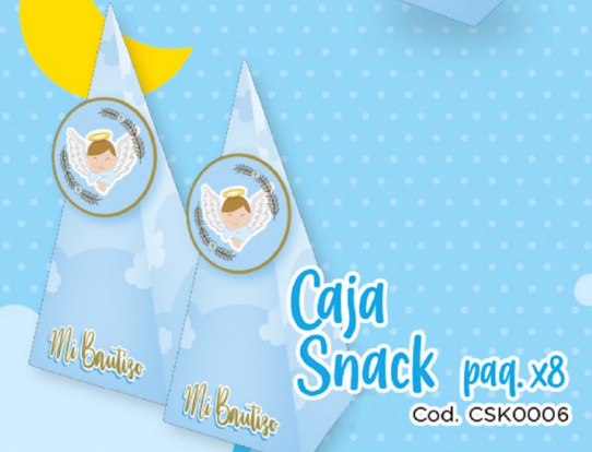 CAJA SNACKS X8 UD MI BAUTIZO NIÑO