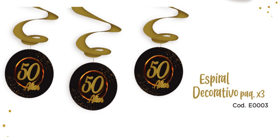 Espirales Decorativos 50 años (x3u)