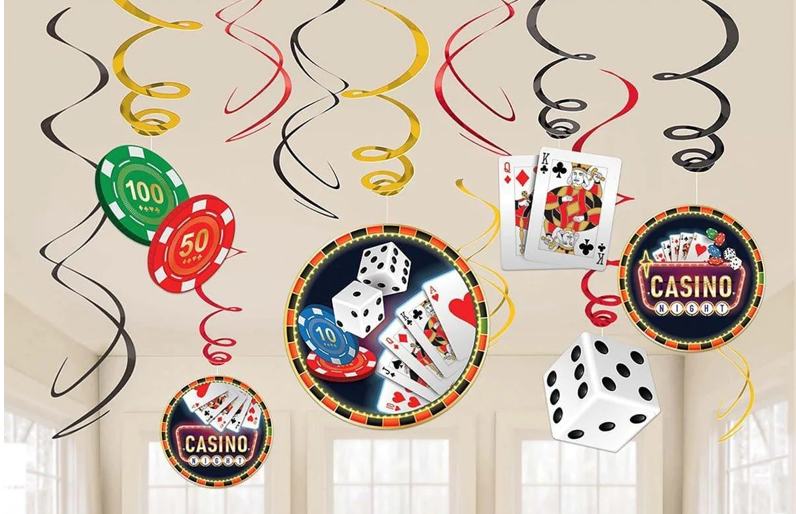 Casino Swirl Decorations (x12u)