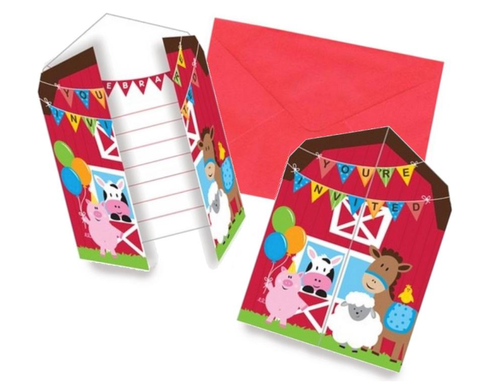 Farm Invitaciones Granja (x8u)