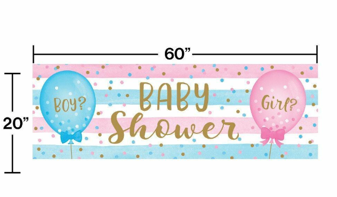 Gender Reveal Party Banner