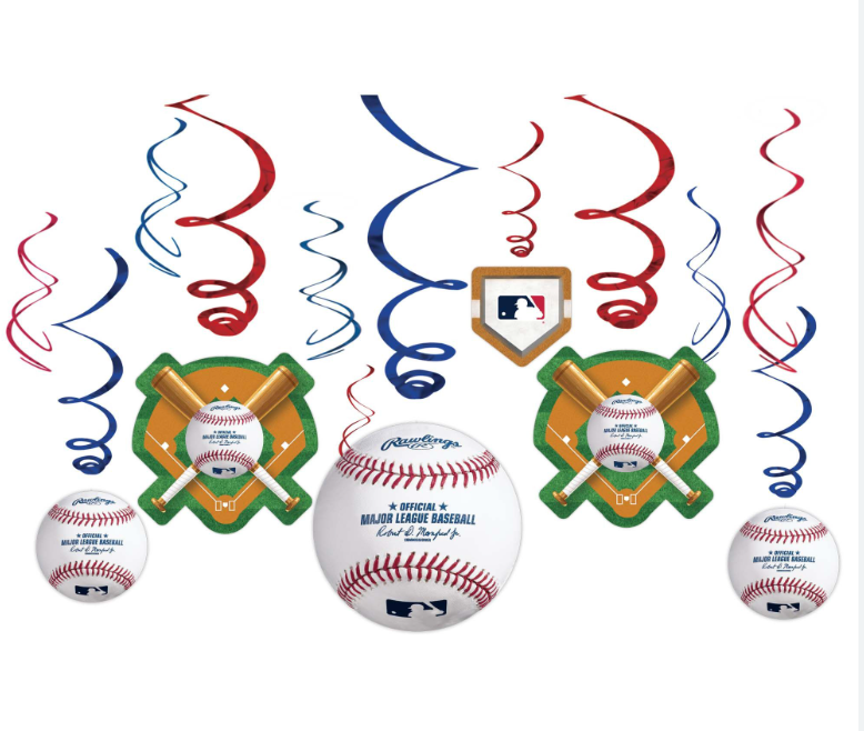 Swirl Decorations Baseball (x12u)