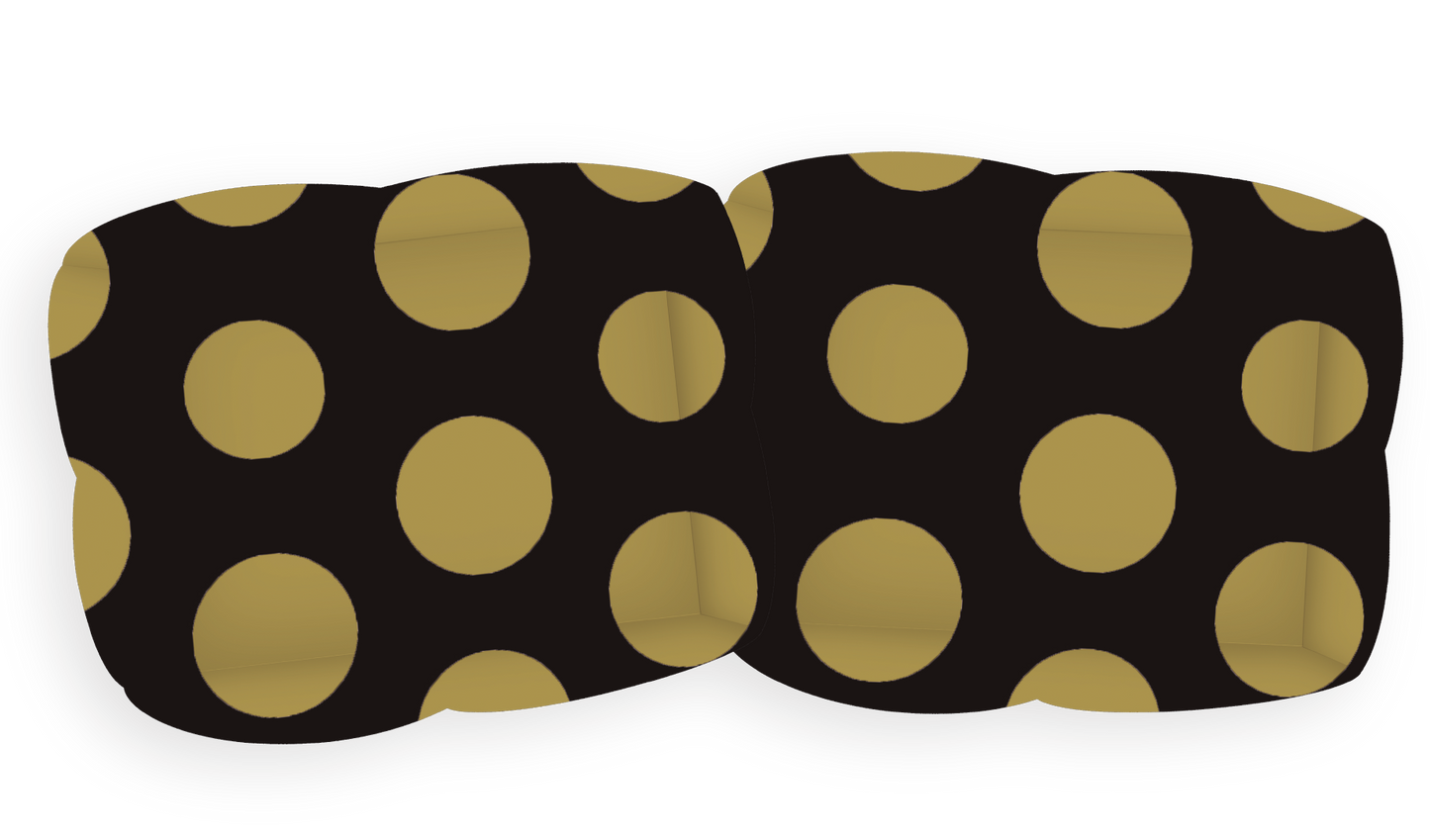 TORTERA X8 UD LINEA POLKA NEGRO GOLD