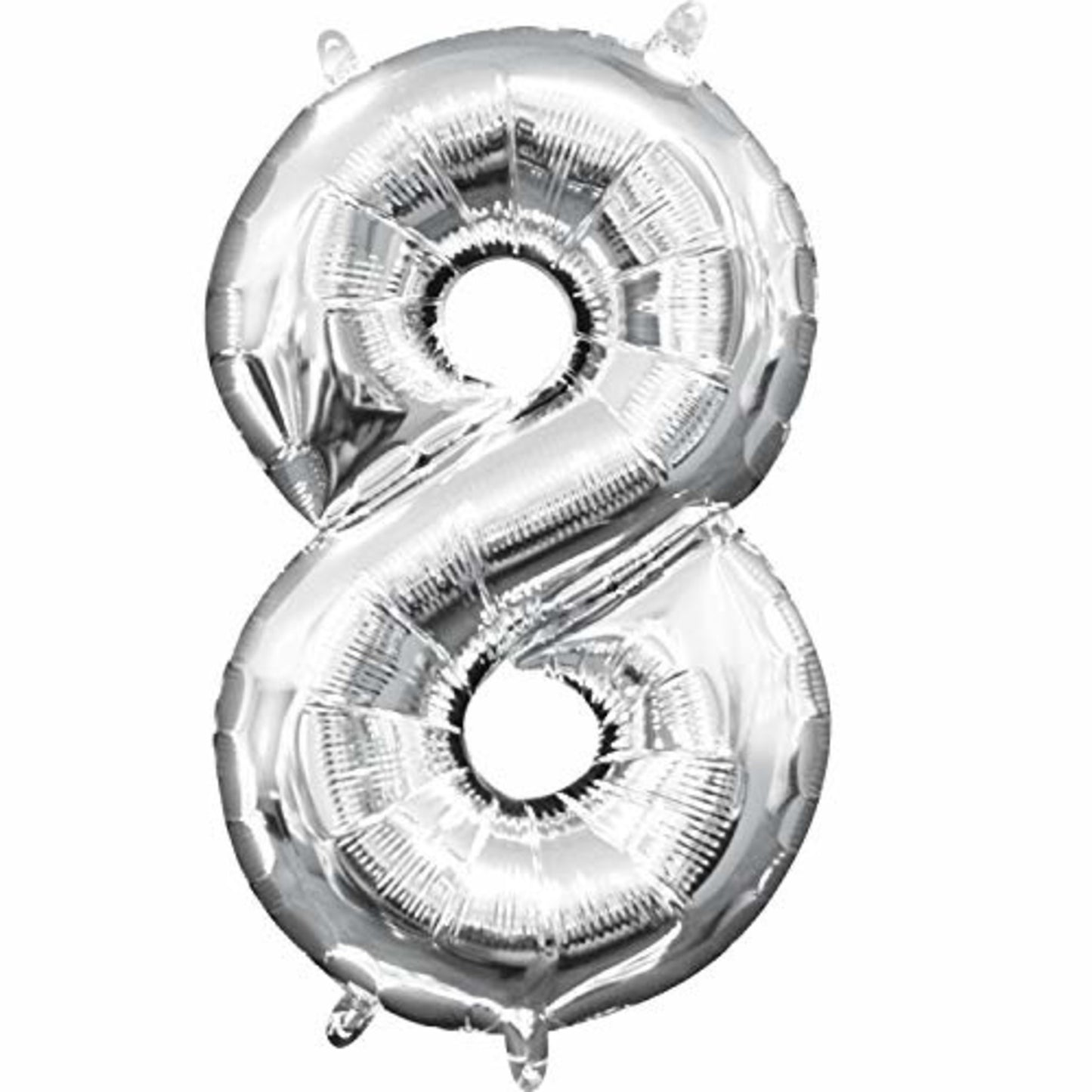 Balloon Air-Filled Number "8"- Silver