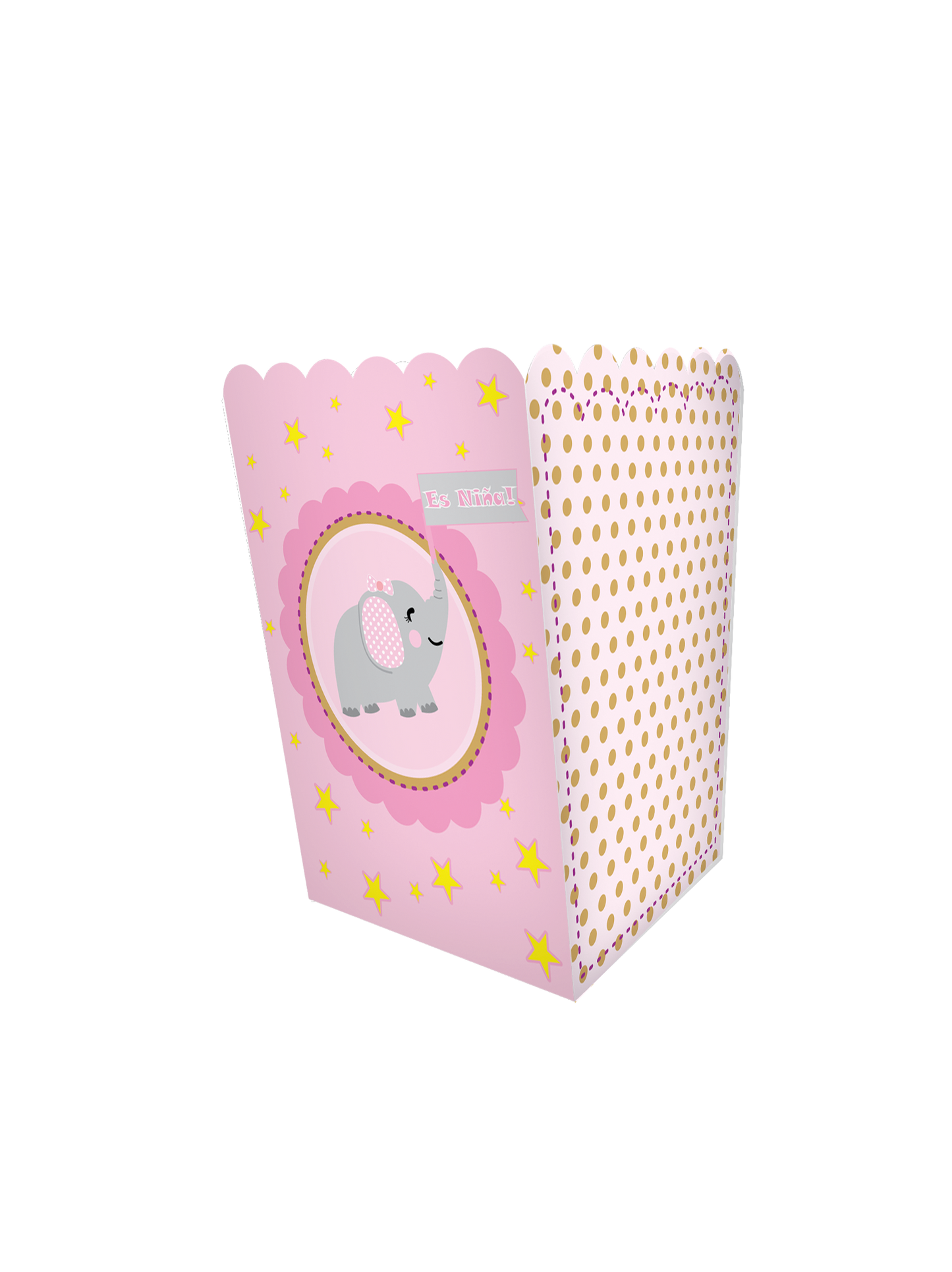 CAJA CRISPETERA X 6 UD ELEFANTE NIÑA