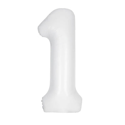 Number #1 Supershape Balloon 34" Pastel White