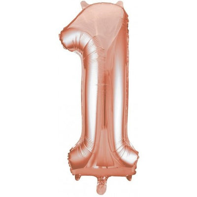 Number #1 Supershape Balloon 34" Rose Gold