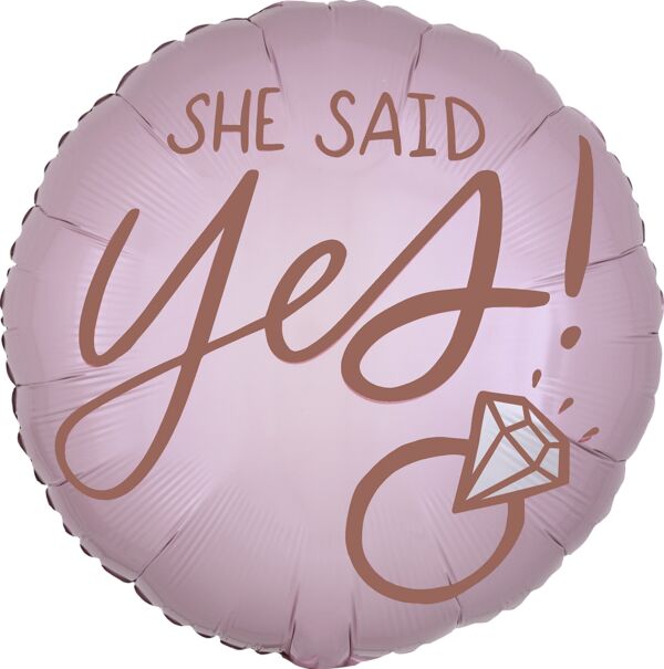 Blush Wedding Foil Balloon 18"