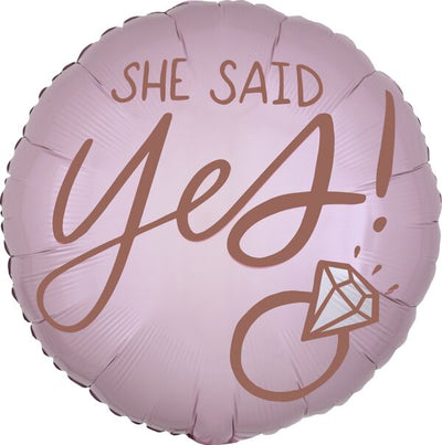 Blush Wedding Foil Balloon 18"