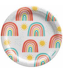 Retro Rainbow Platos 7" (x8u)