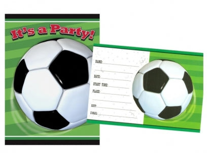 Soccer Invitations x 8 unidades