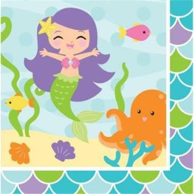 Mermaid Sirena Friends Servilletas