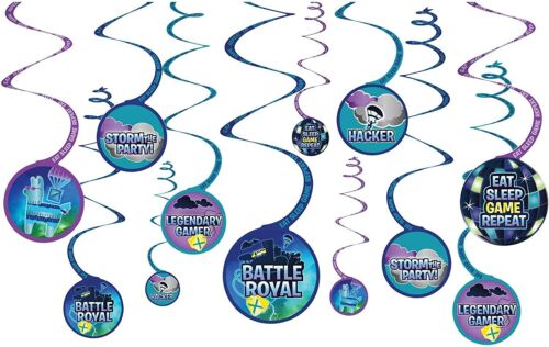 Colgantes Esperales Decorativos Battle Royal Azul
