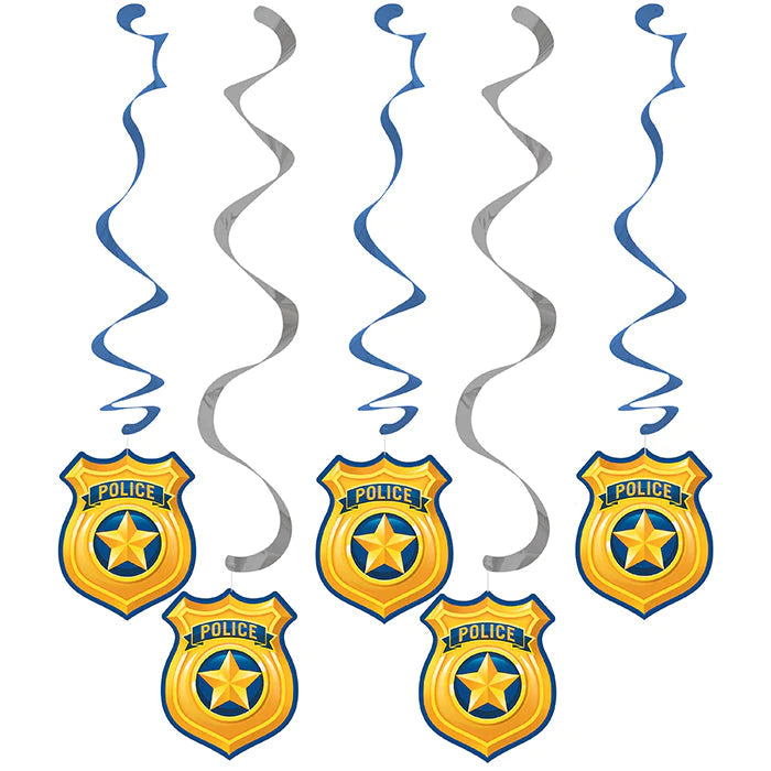 Police Party Dizzy Danglers