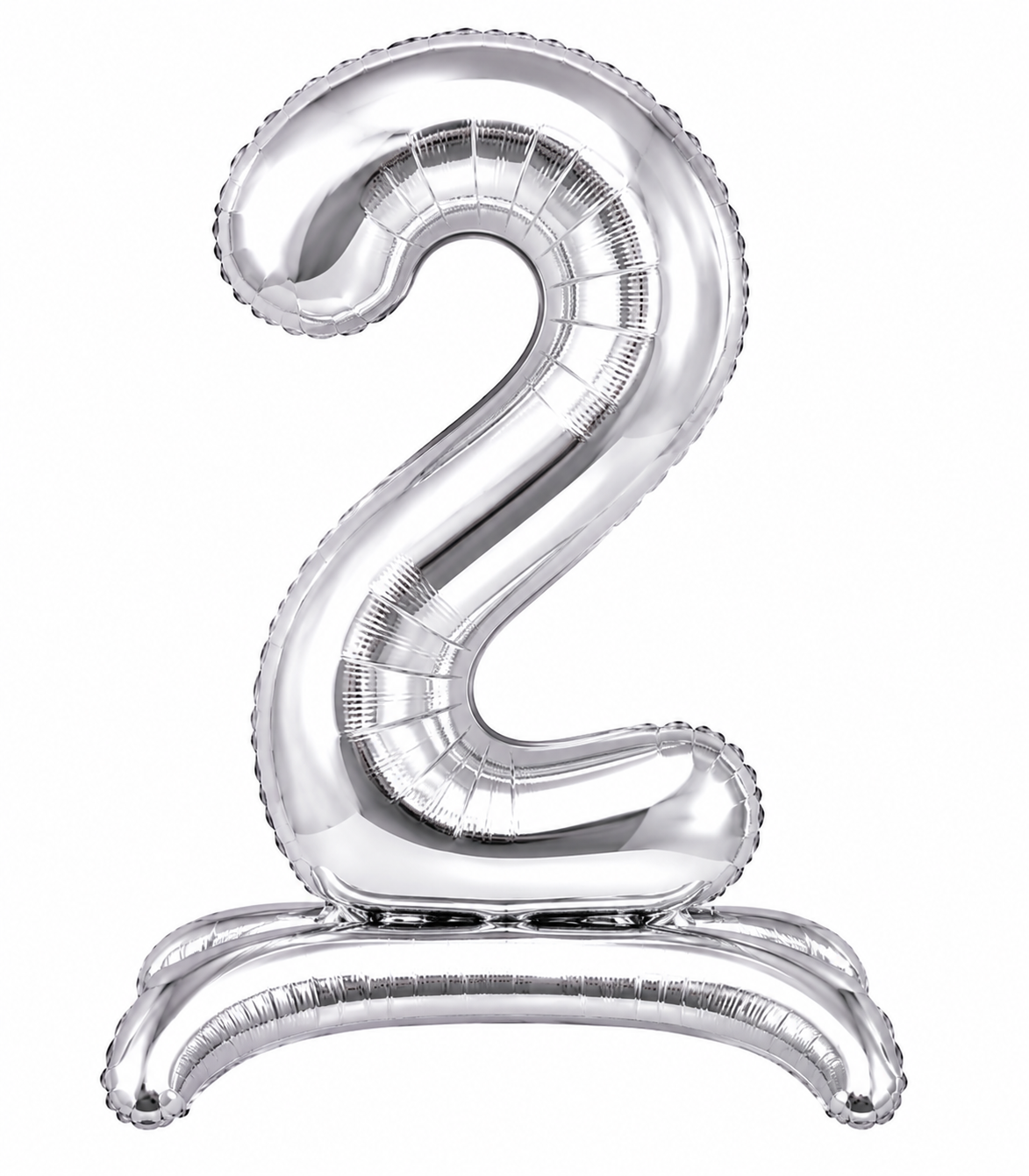Standing Foil Number Balloon Silver 28"