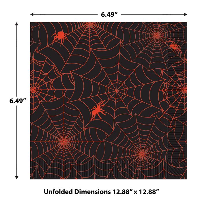Spider Web Luncheon Napkins (x16u)