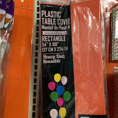 Plastic Table Cover orange