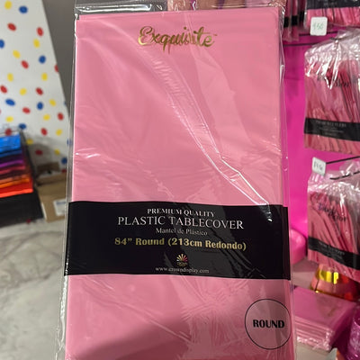 Table Cover 84 Round Pink