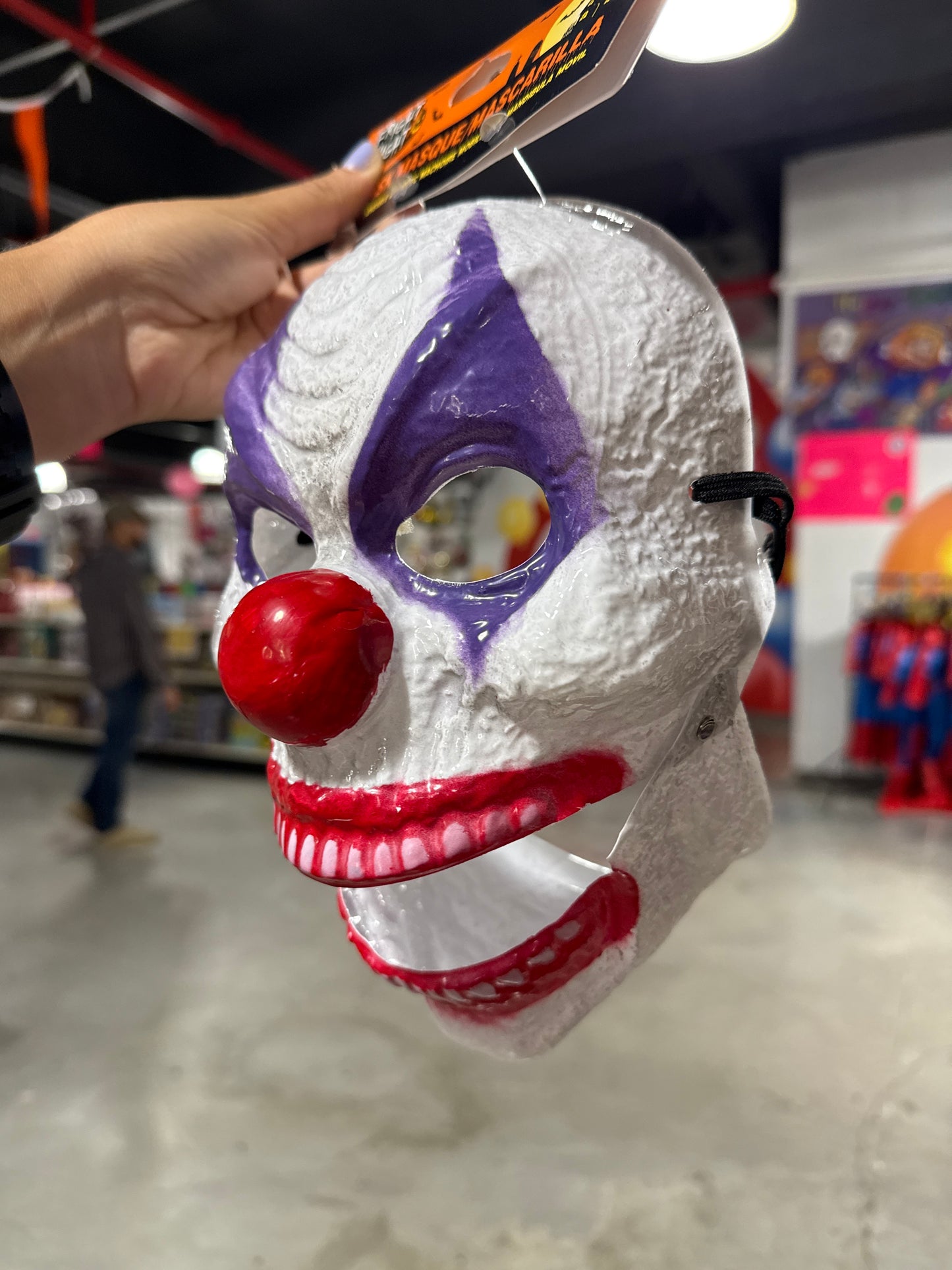Máscara Clown Creepy PVC 9.75x7" con Mandíbula Movible 2 Estilos